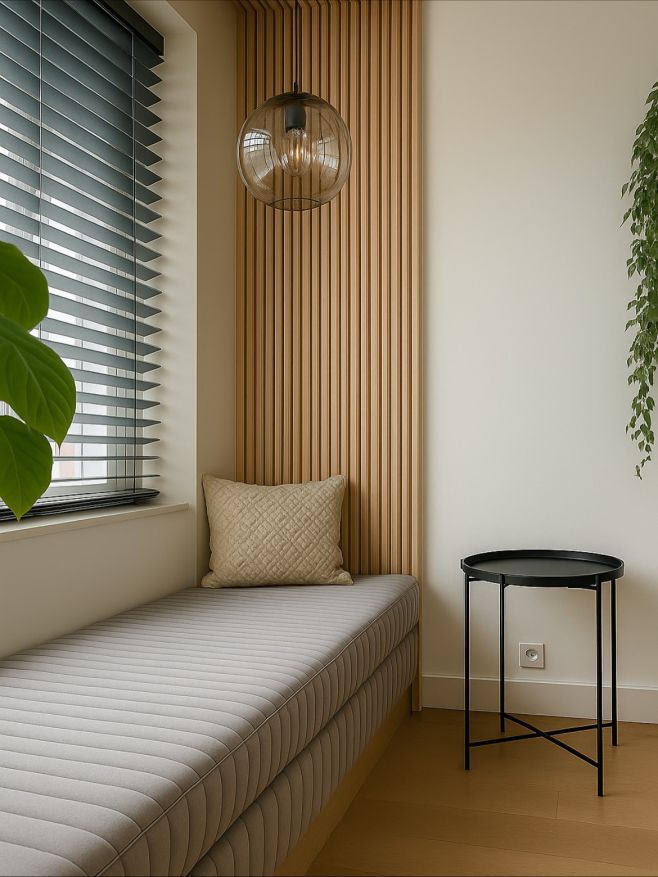 Když se spojí pohodlí s designem, vznikne místo, kam se prostě musíš posadit! Tento kout u okna je důkazem, že i malý...